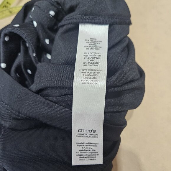 Chicos Zenergy Golf Skort Womens 1 Polka Dot Stretch Athletic Pocket Skirt Short - Picture 9 of 14